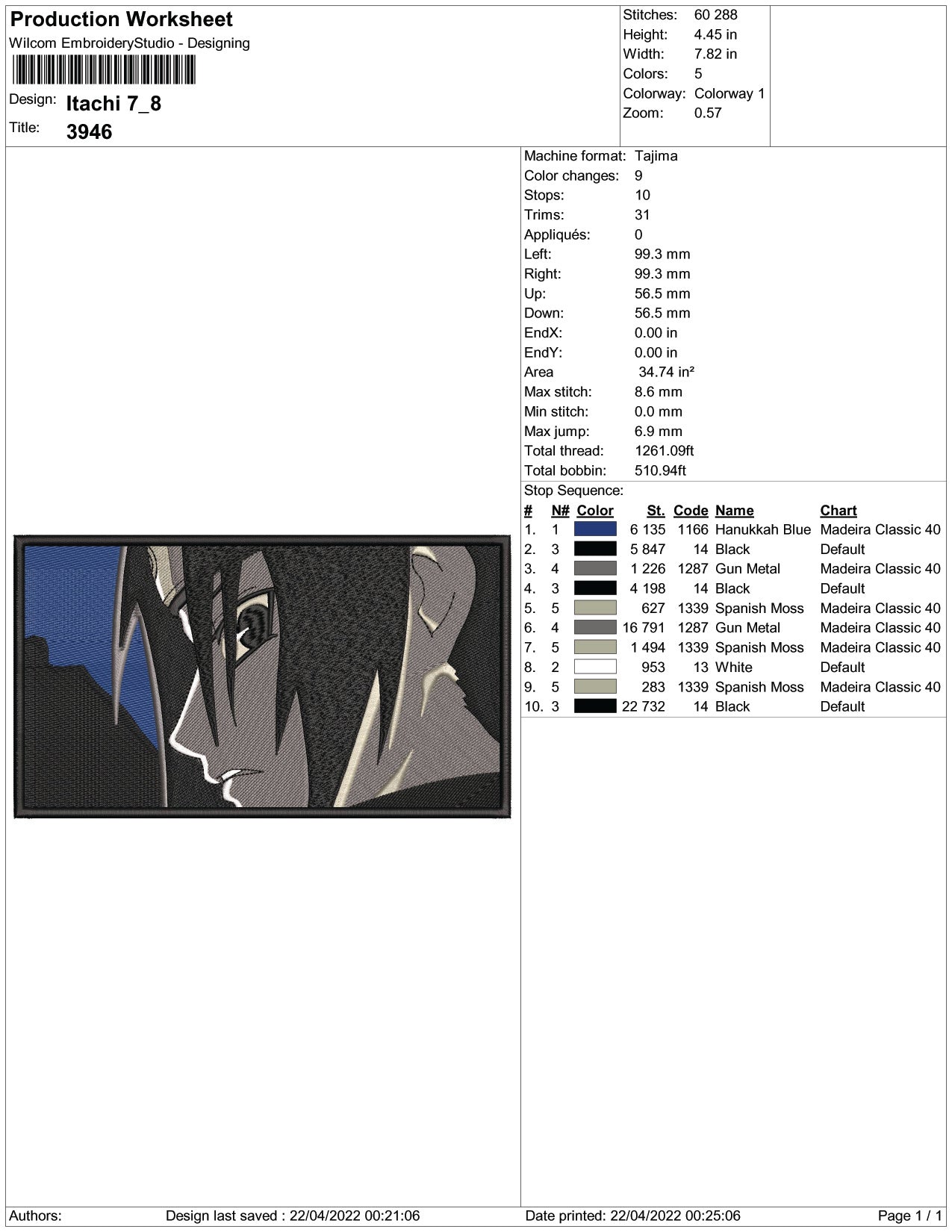 Itachi Uchiha Eyes v6 Embroidery Design Files - 3 Size's
