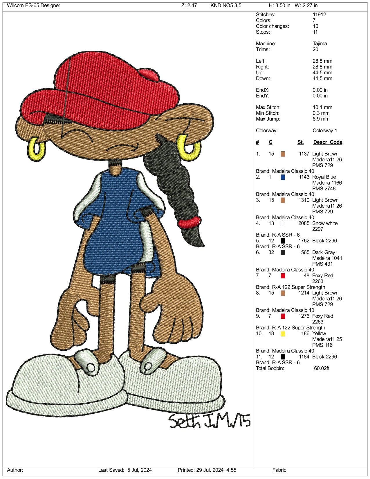 Numbuh Five Embroidery Design Files - 3 Size's