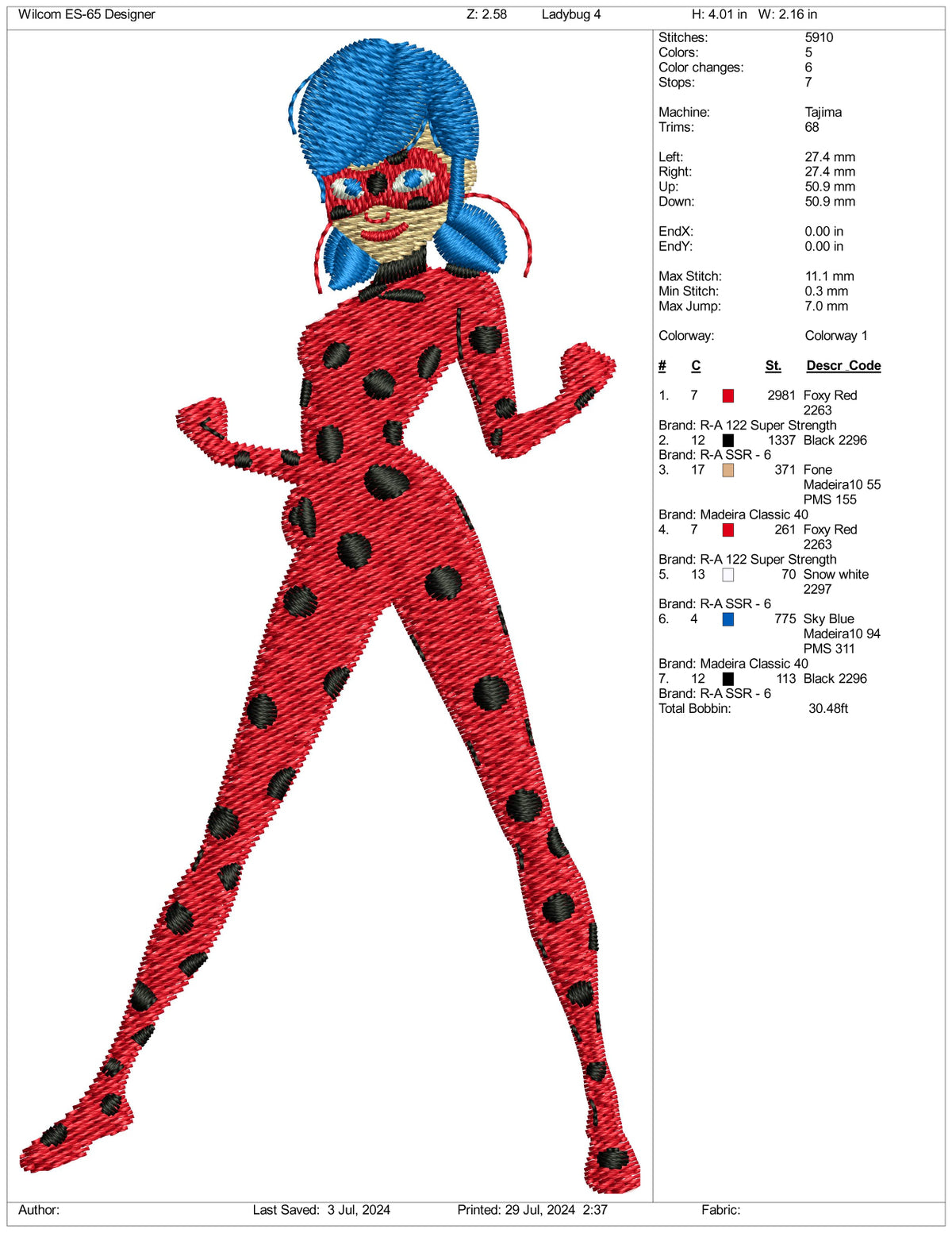 Ladybug First Design Ladybug Embroidery Design Files - 3 Size's – Online Embroidery Designs