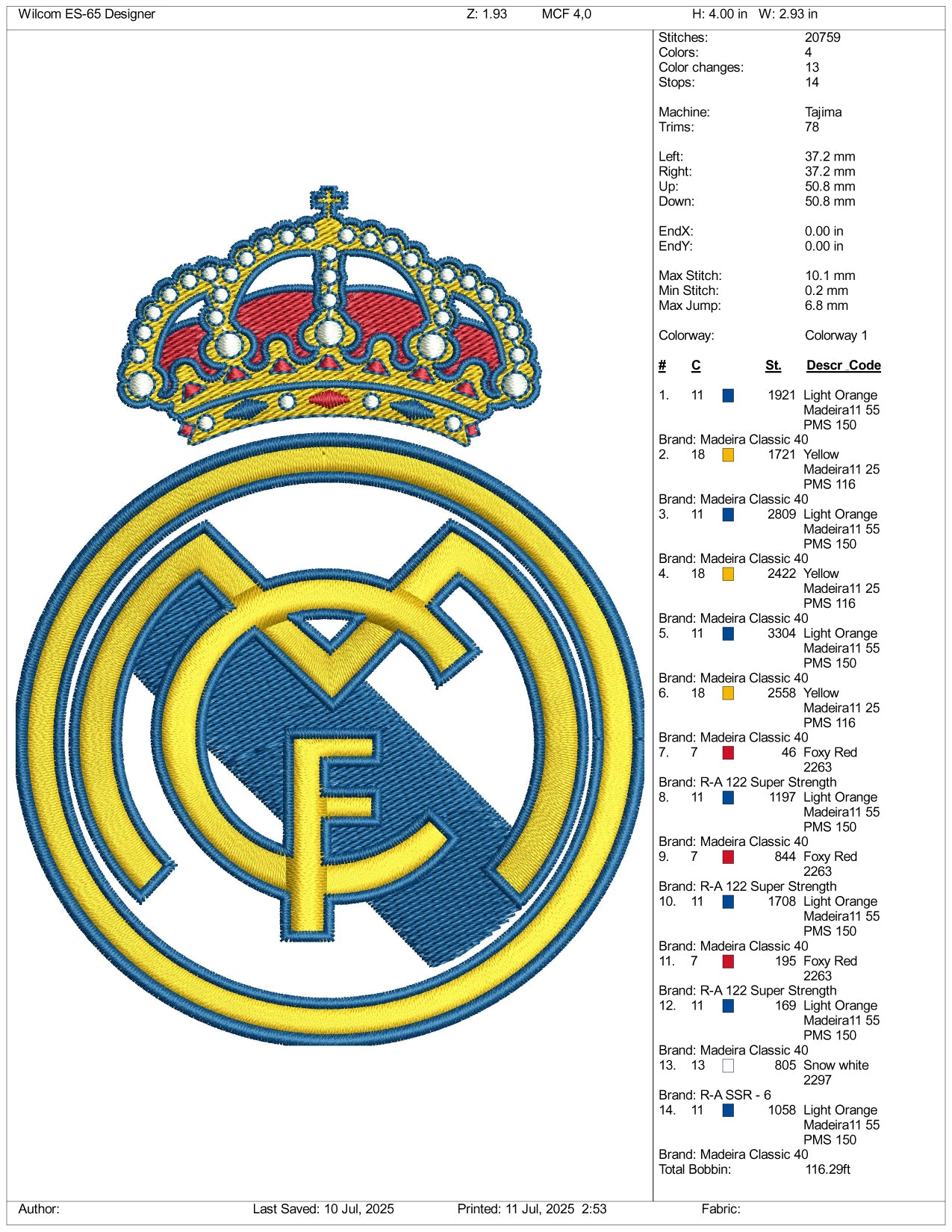 Al Nassr FC Logo Embroidery Design Files - 3 Size's