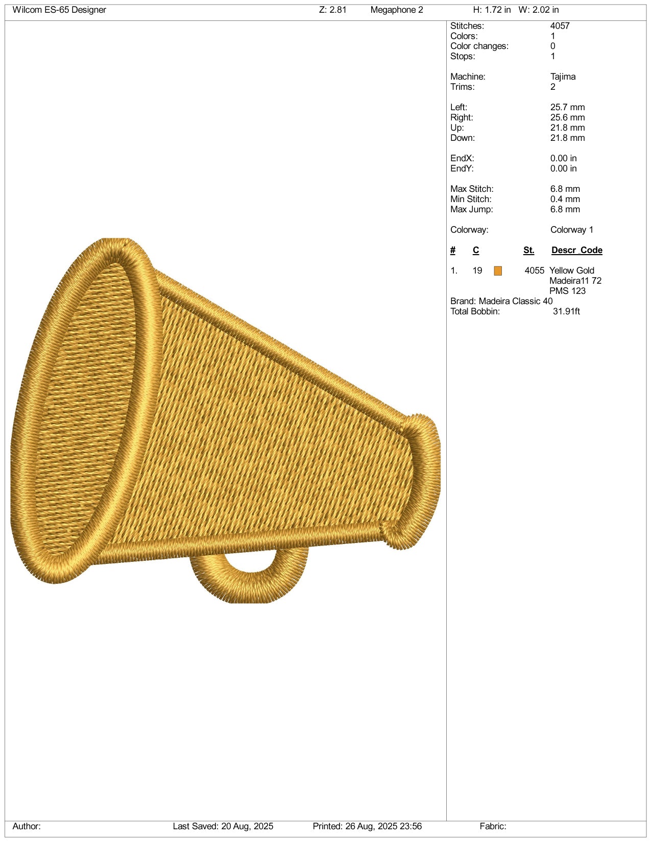 Mega Phone Embroidery Files - 3 Size's