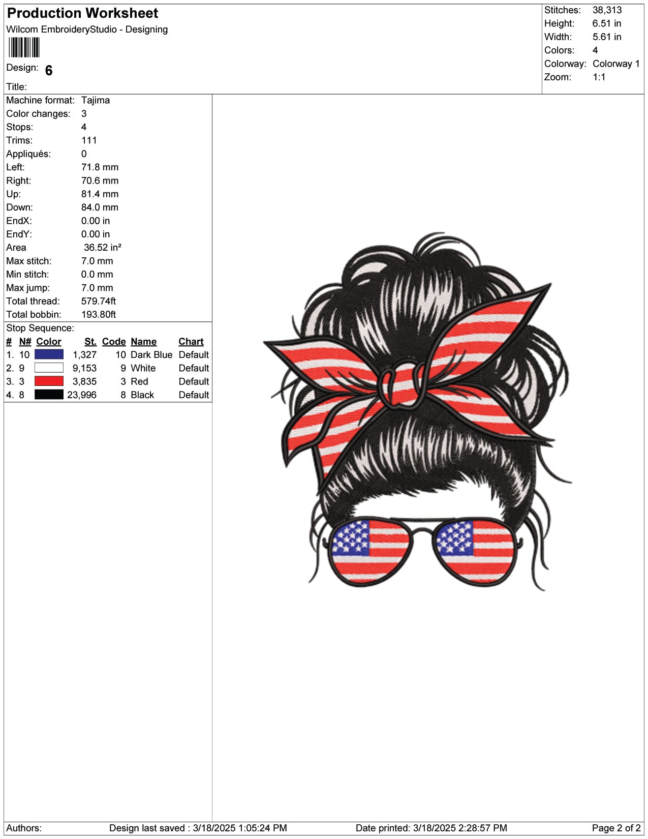 Messy Bun Chicken Embroidery Design Files - 9 Size's