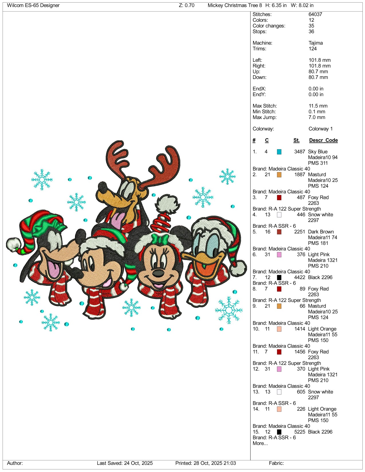 Disneyland Friends v3 Embroidery Design Files - 4 Size's