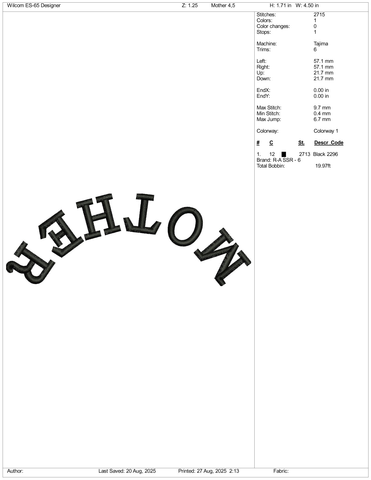 Mother Embroidery Files - 3 Size's