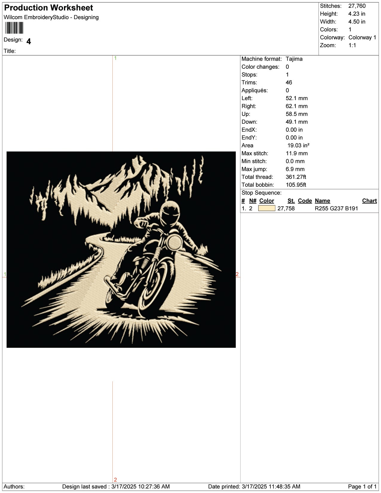 Mountain Bike Thrill Embroidery Design Files - 9 Size's