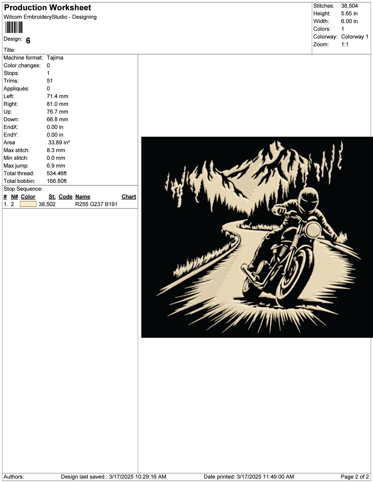Mountain Bike Thrill Embroidery Design Files - 9 Size's