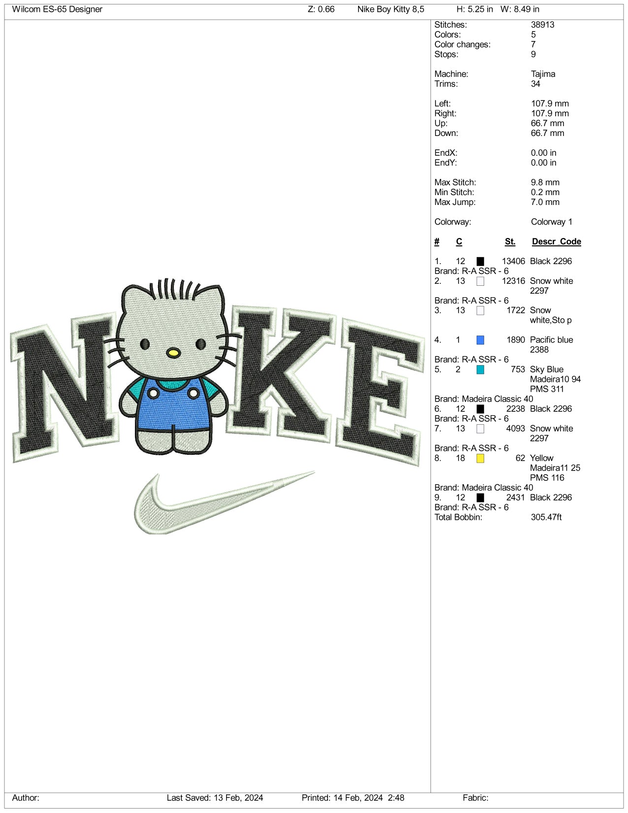 Nike Dear Daniel Embroidery Design Files - 3 Size's