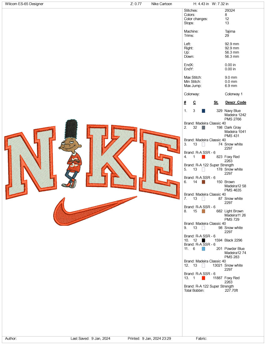 Nike Gerald Johanssen Embroidery Design Files - 3 Size's