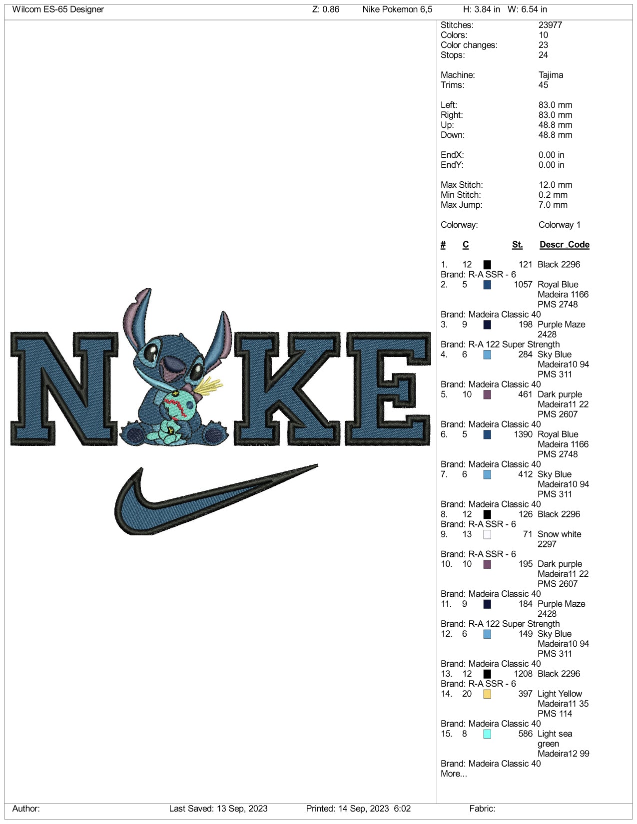 Nike Stitch v3 Embroidery Design Files - 3 Size's