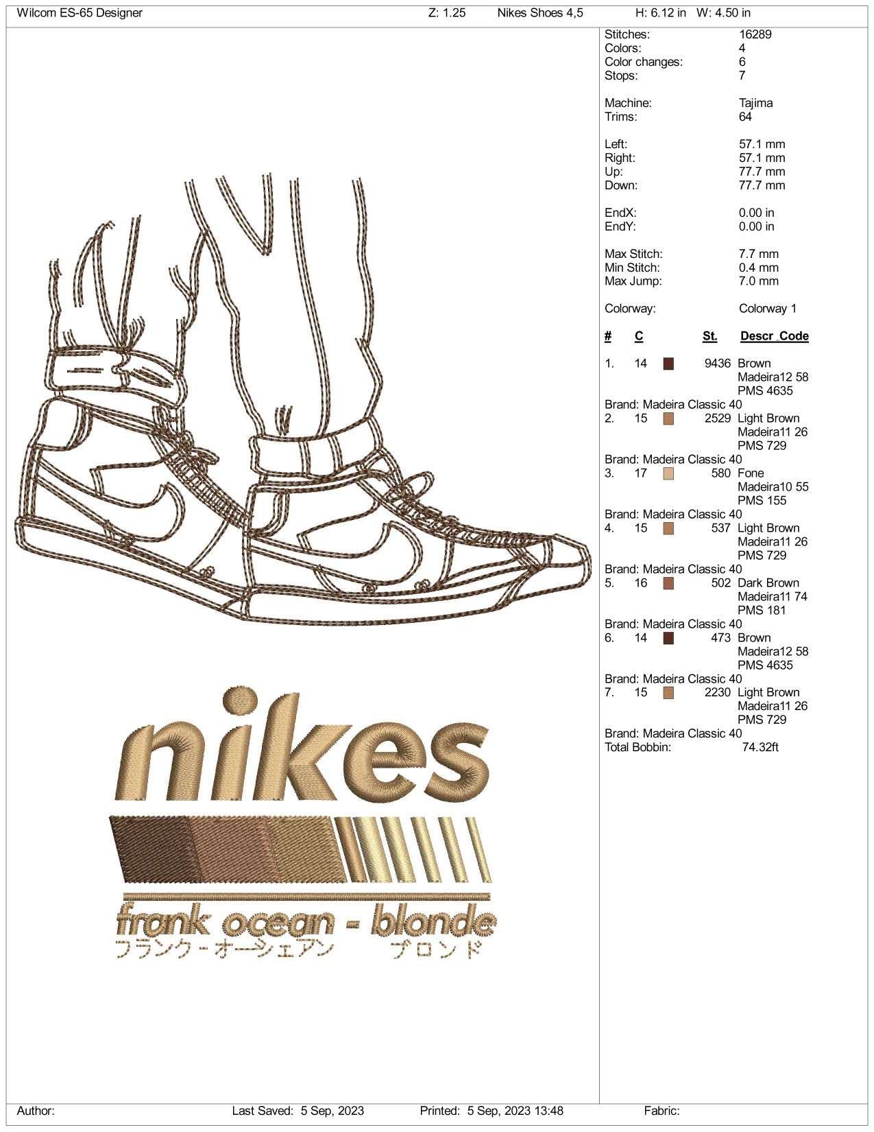 Nike Shoe Embroidery Design Files - 3 Size's