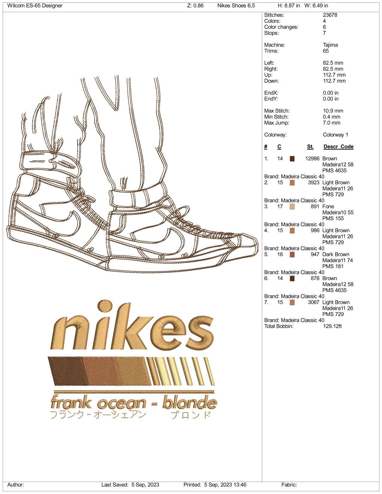 Nike Shoe Embroidery Design Files - 3 Size's