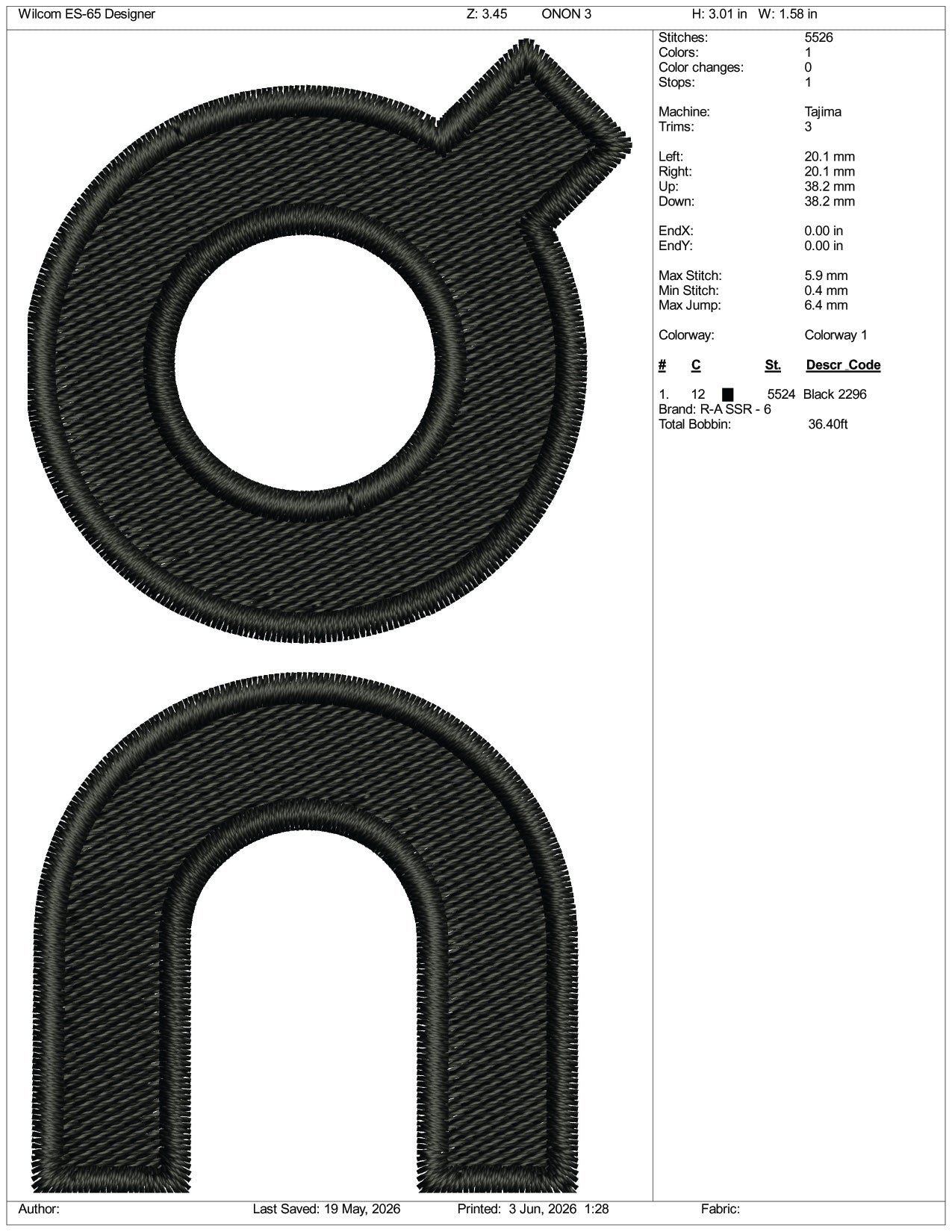 On Running Logo Embroidery Design Files - 3 Size's