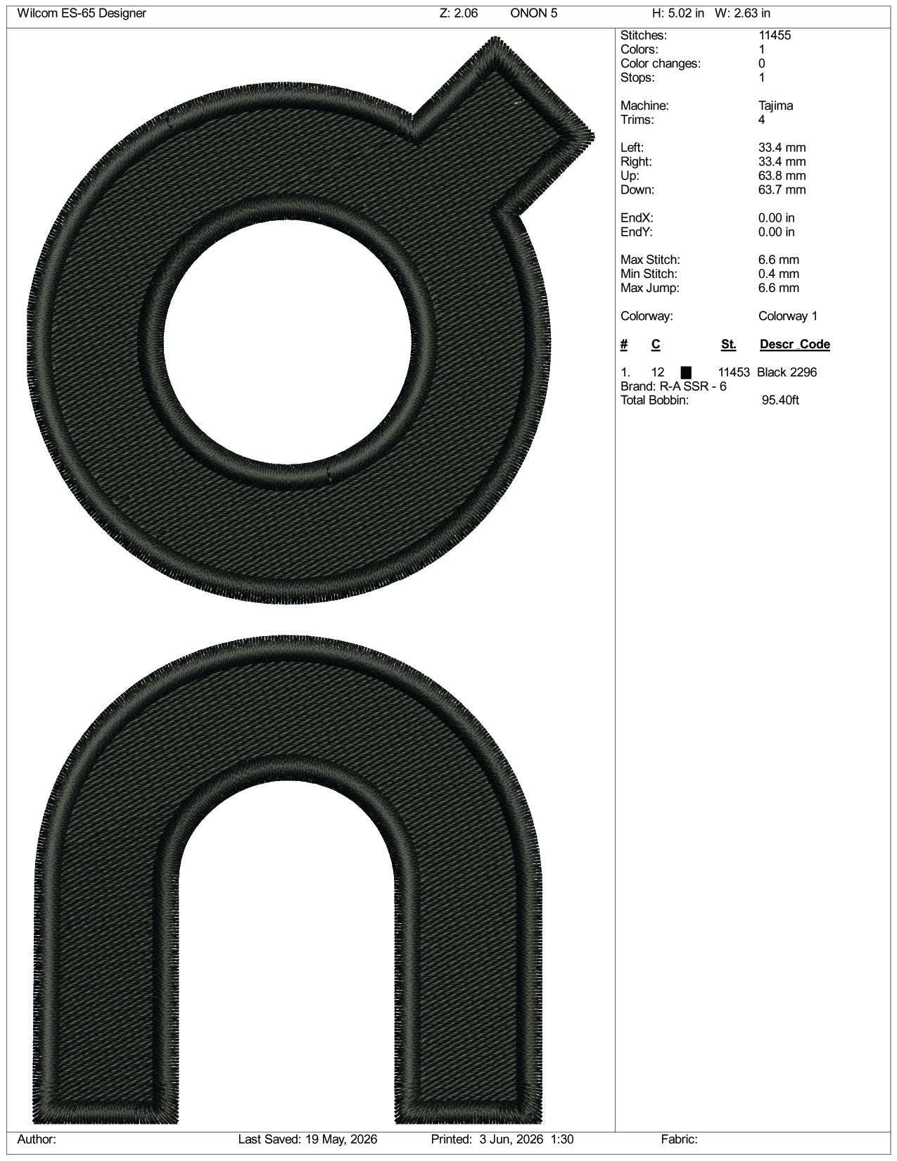 On Running Logo Embroidery Design Files - 3 Size's