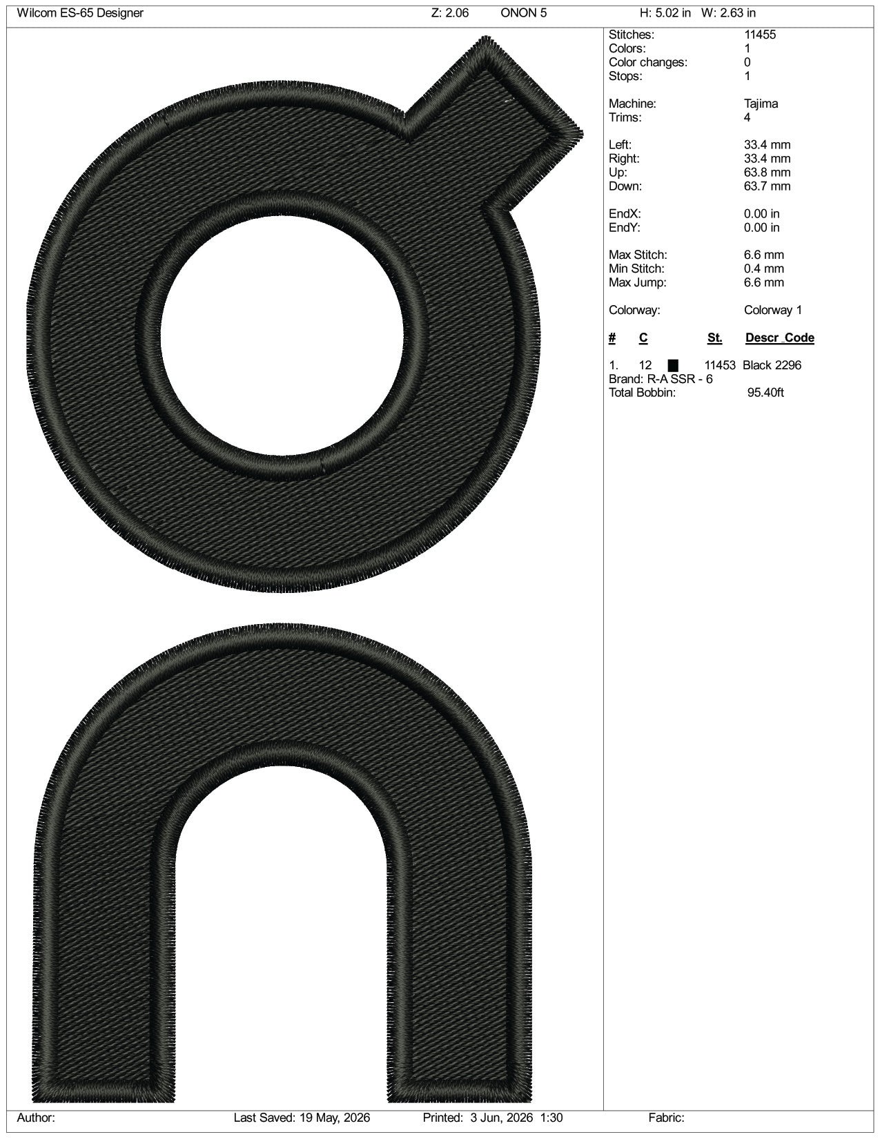 On Running Logo Embroidery Design Files - 3 Size's