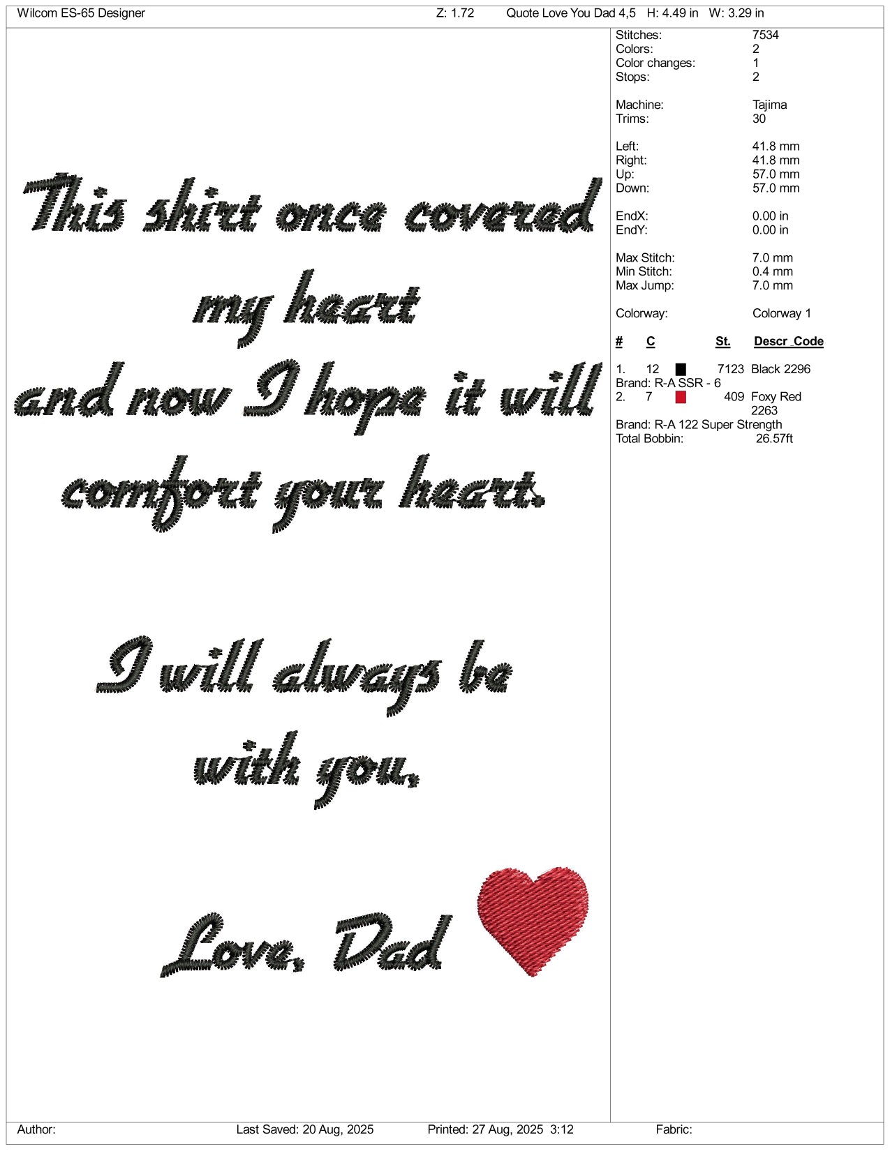 This Shirt Once Covered Embroidery Design Files - 3 Size's