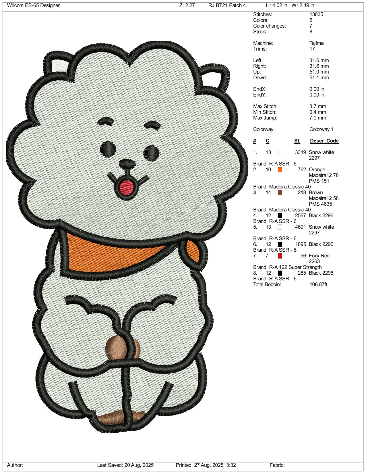 Micaela Grispo Embroidery Design Files - 3 Size's