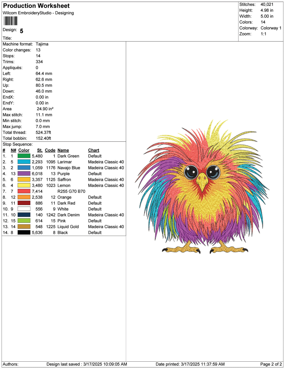 Rainbow Fluff Owl Embroidery Design Files - 9 Size's – Online ...