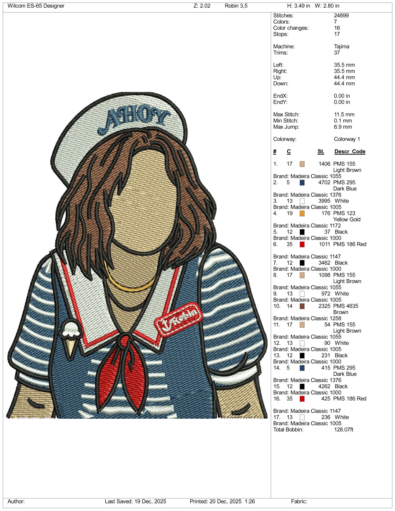 Robin Buckley Embroidery Design Files - 3 Size's