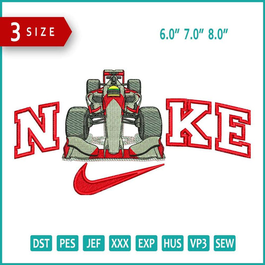 Nike Sports Car Embroidery Design Files - 3 Size's