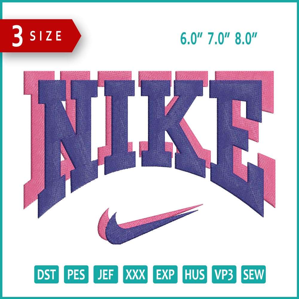 Nike Embroidery Design Files - 3 Size's