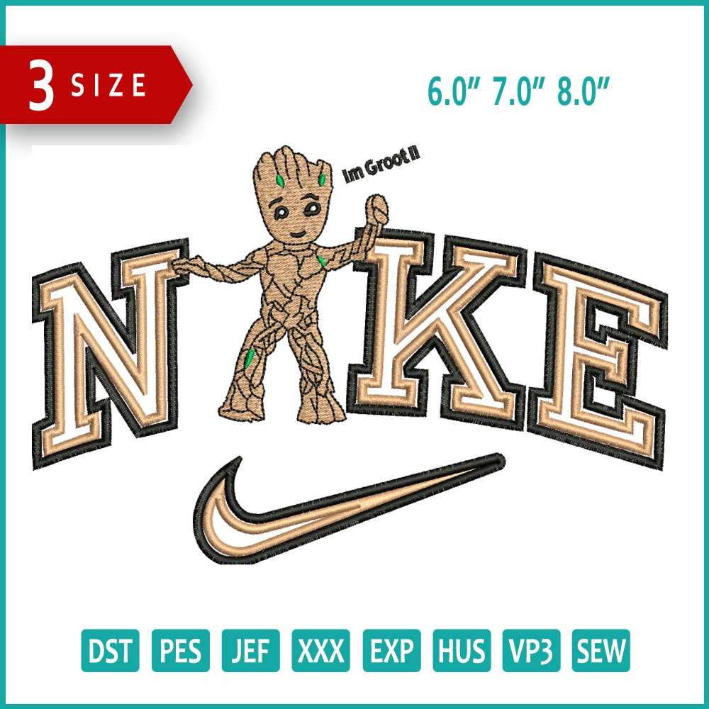 Nike Garoot Embroidery Design Files - 3 Size's