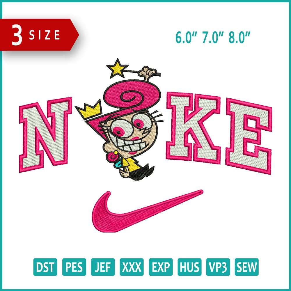 Nike Wanda Embroidery Design Files - 3 Size's