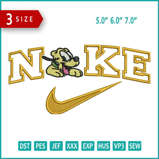 Nike Pluto Embroidery Design Files - 3 Size's