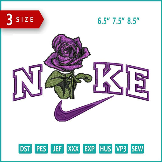 Nike Flower v2 Embroidery Design Files - 3 Size's