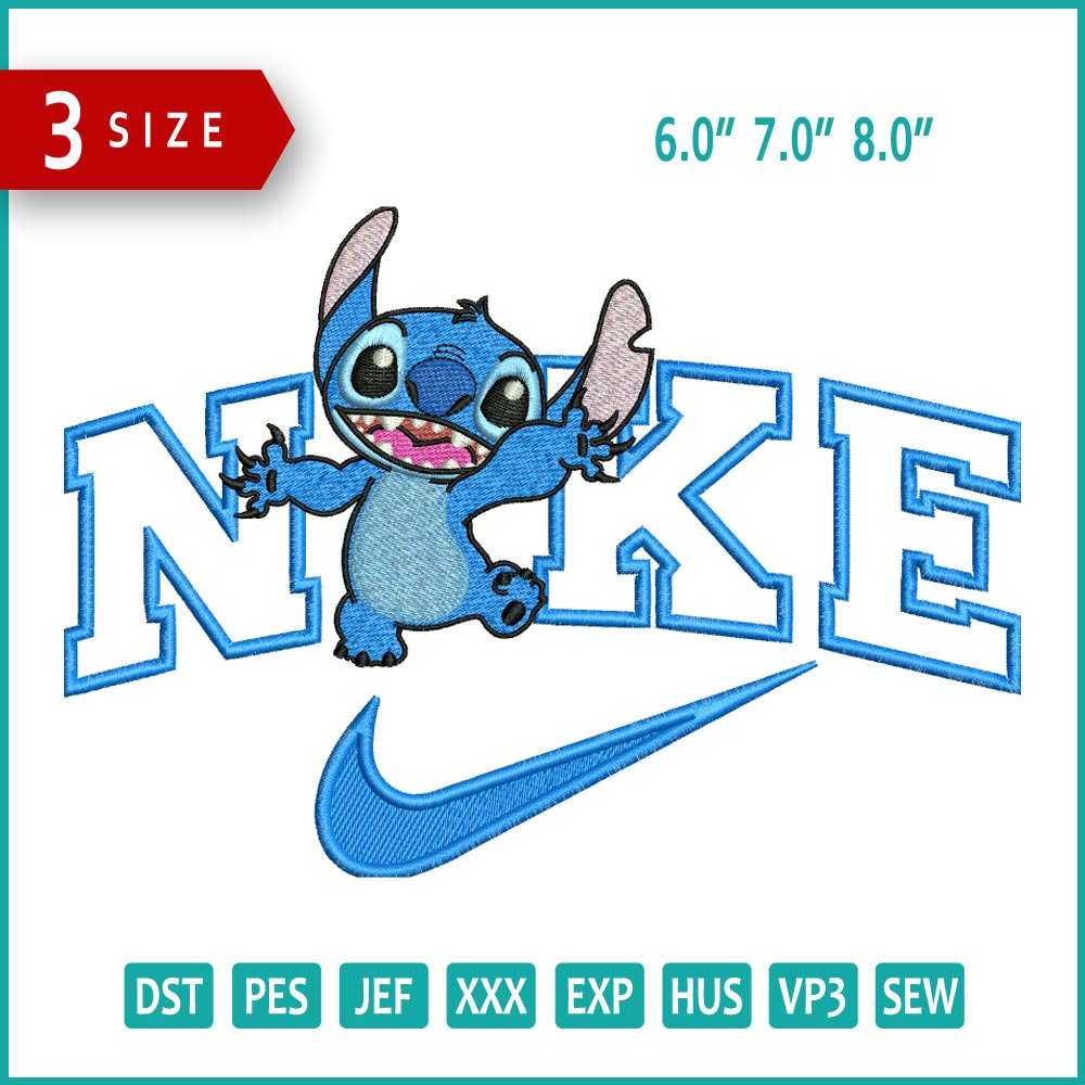 Nike Stitch V2 Embroidery Design Files - 3 Size's – Online Embroidery ...