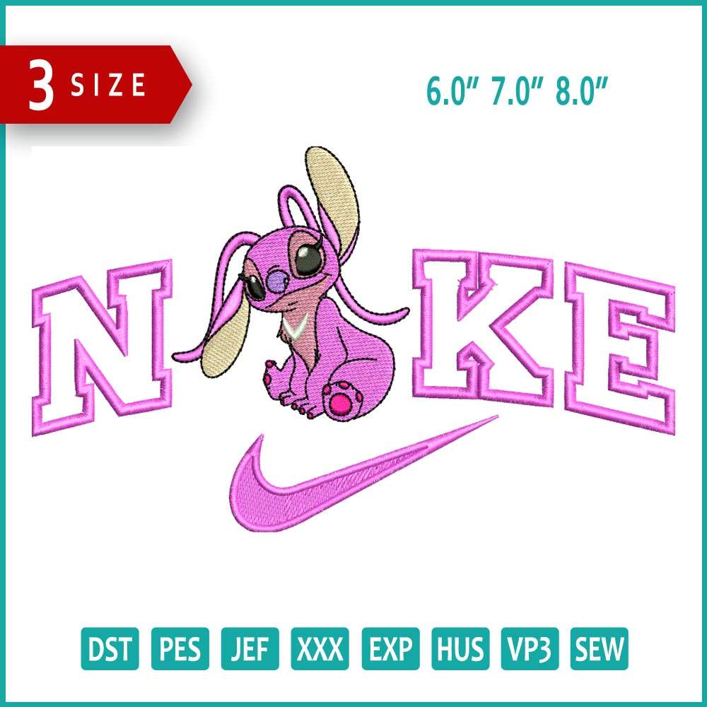 Nike Angel Embroidery Design Files - 3 Size's