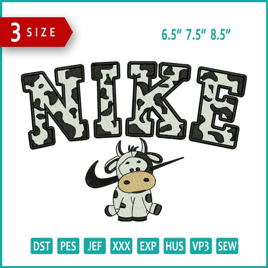 Nike Baby Cow v2 Embroidery Design Files - 3 Size's