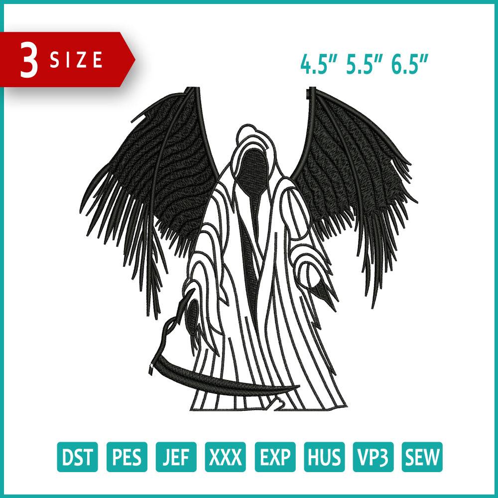 Angel Of Death Embroidery Design Files - 3 Size's