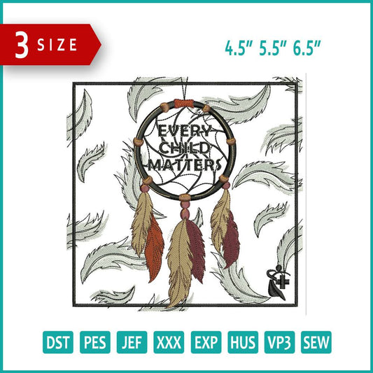 Every Child Matters Embroidery Design Files - 3 Size's