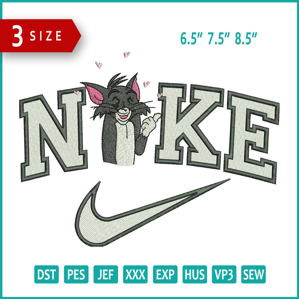 Nike Tom v2 Embroidery Design Files - 3 Size's