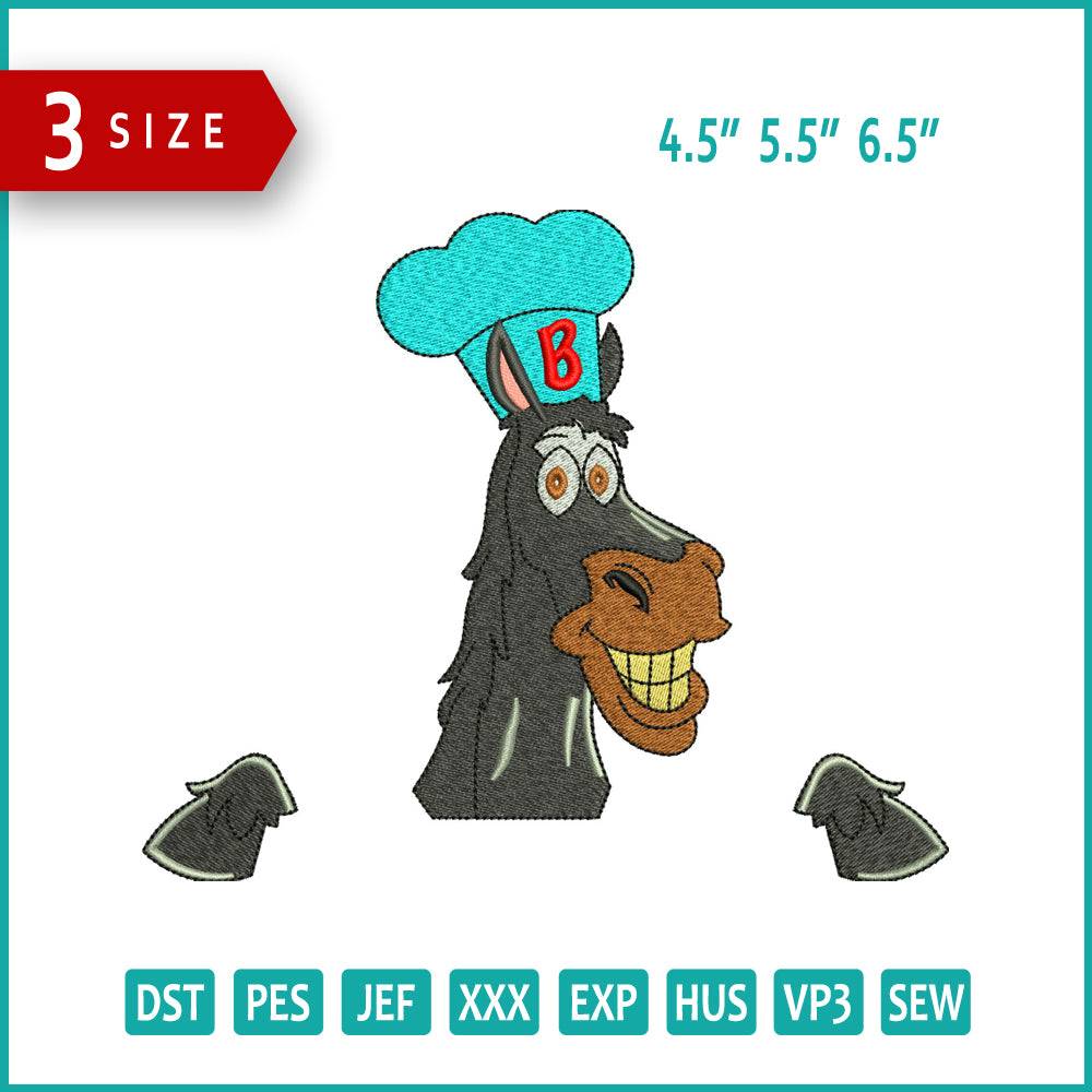 Donkey Chef Embroidery Design Files - 3 Size's