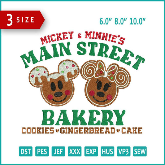 Mickey & Minnie Bakery Embroidery Design Files