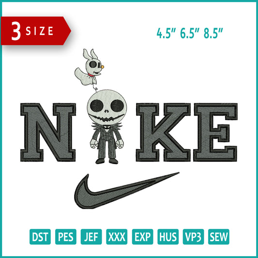 Nike Jack v3 Embroidery Design Files - 3 Size's