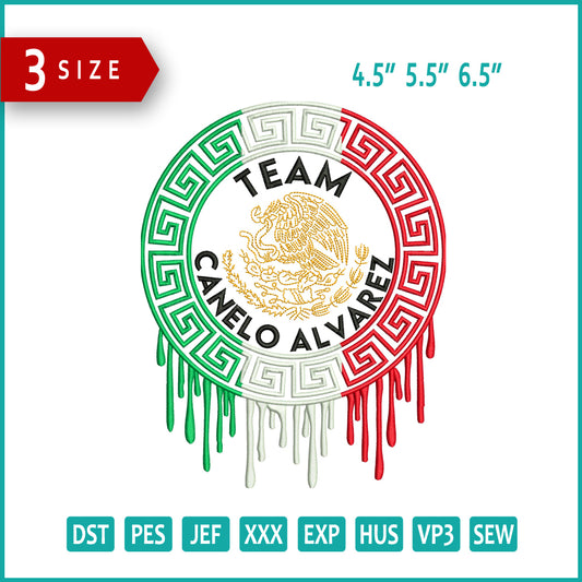 Team Canelo Alvarez Embroidery Design Files - 3 Size's