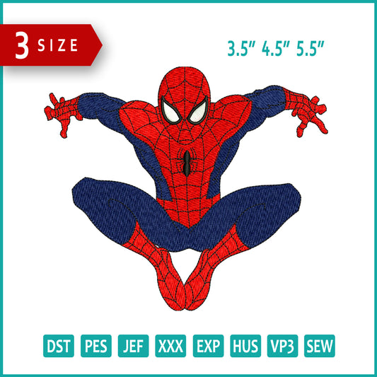 Spider Man Embroidery Design Files - 3 Size's