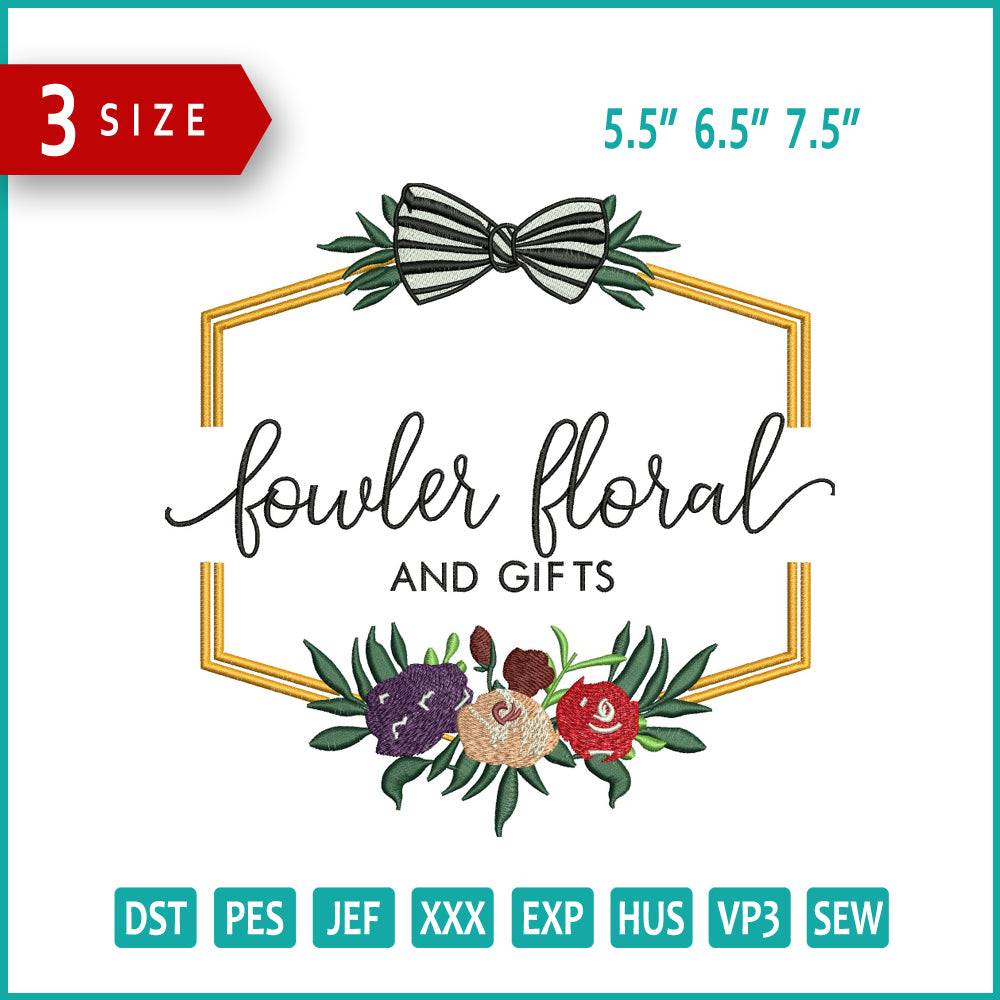 Fowler Floral Embroidery Design Files - 3 Size's