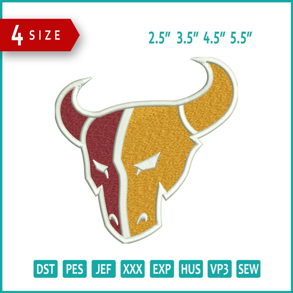 Bull Face Embroidery Design Files - 4 Size'sBull Face Embroidery Design Files - 4 Size's