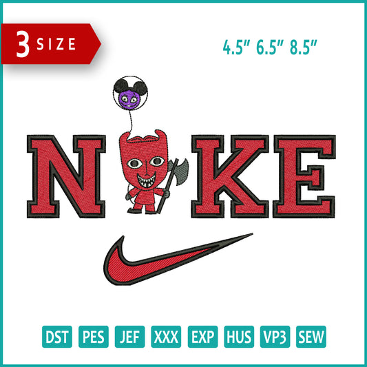 Nike Baby Evil Embroidery Design Files - 3 Size's