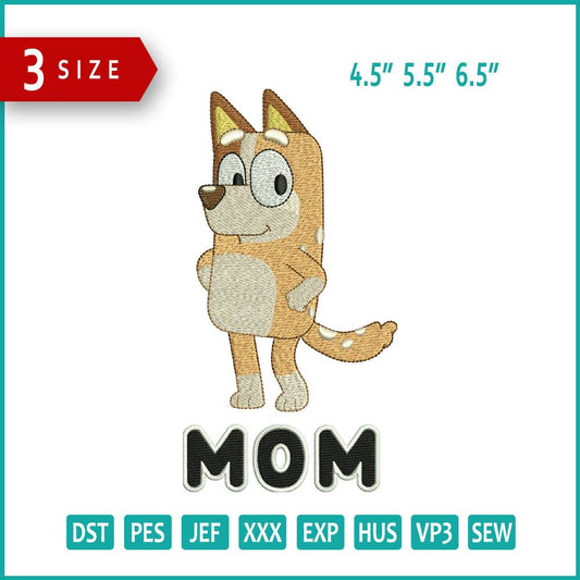 Bingo Mom Embroidery Design Files - 3 Size's