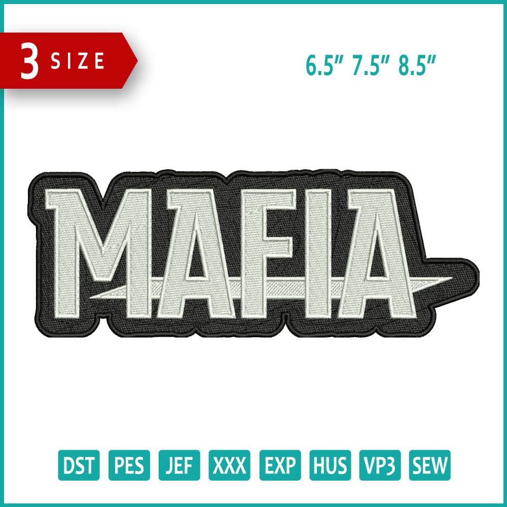 Mafia Embroidery Design Files - 3 Size's