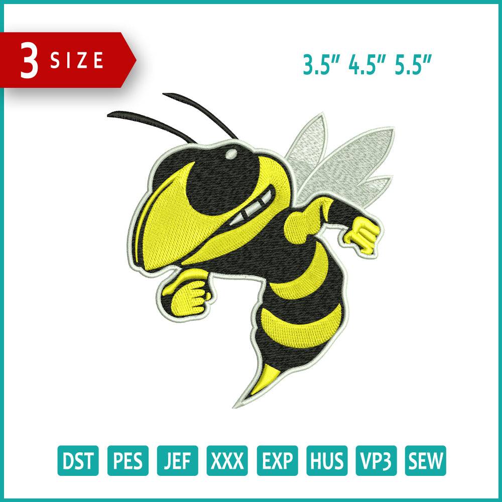 Bee Embroidery Design Files - 3 Size's