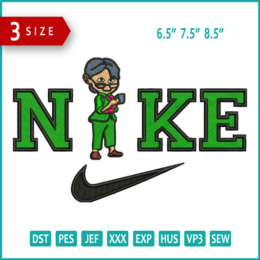 Nike Granny Embroidery Design Files - 3 Size's