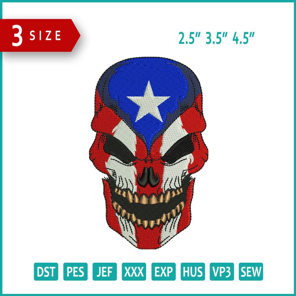 Captain America Skull Embroidery Design Files