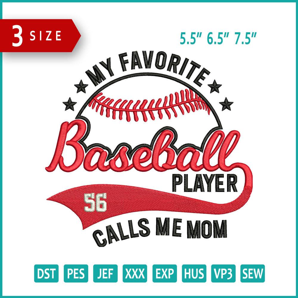 Baseball Player Embroidery Design Files - 3 Size's