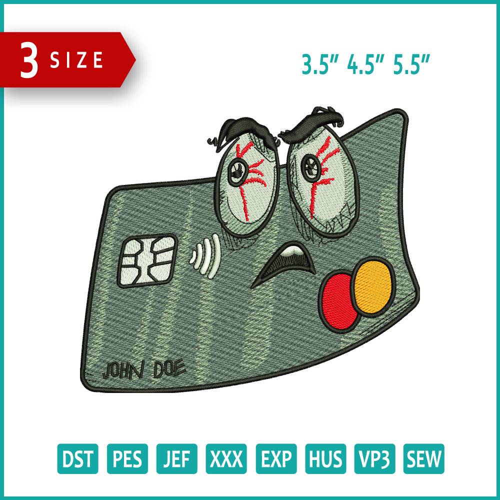 Master Card Embroidery Design Files - 3 Size's