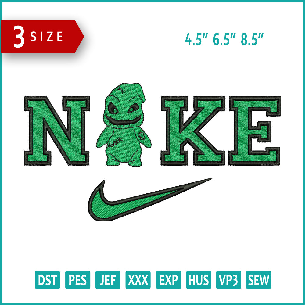 Nike Boogie Man Embroidery Design Files